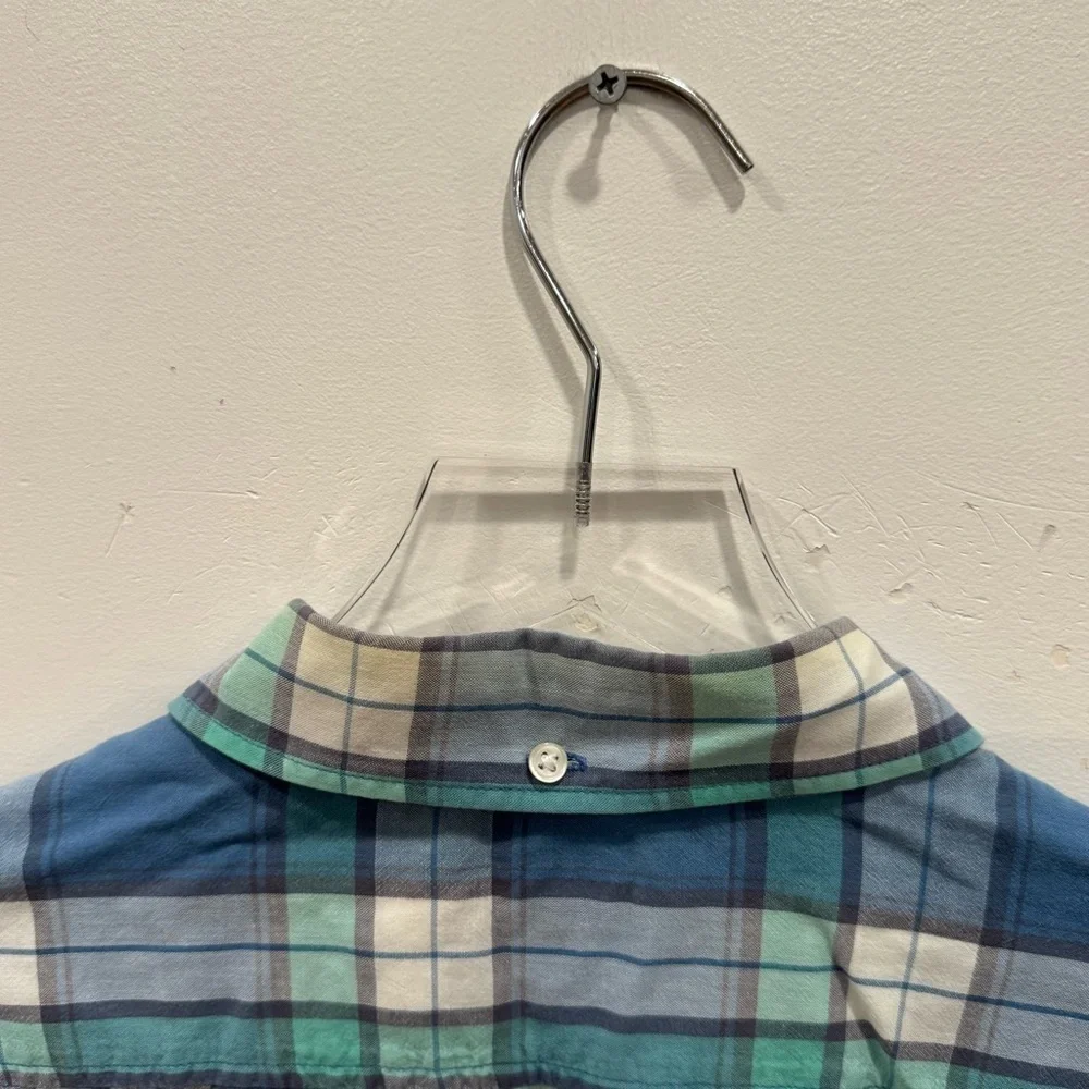 J. Crew Long Sleeve Button Down Shirt Cotton Plaid Casual Western Fall XL Tall